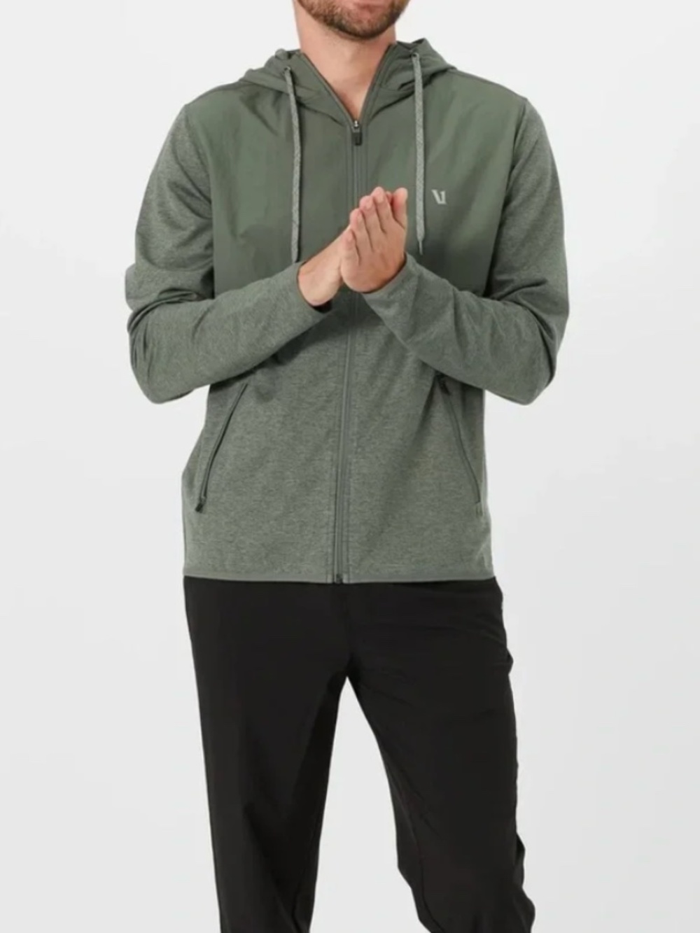 Vuori Sunday Element Jacket Men’s Small Heather Green Outdoor Activewear